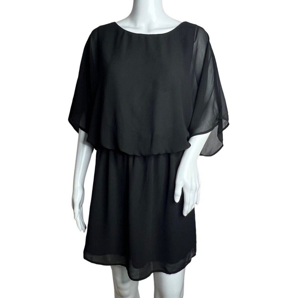Narcisa Lang Dress Black Womens Medium Lost April‎ Open Back Neutral Whimsygoth
